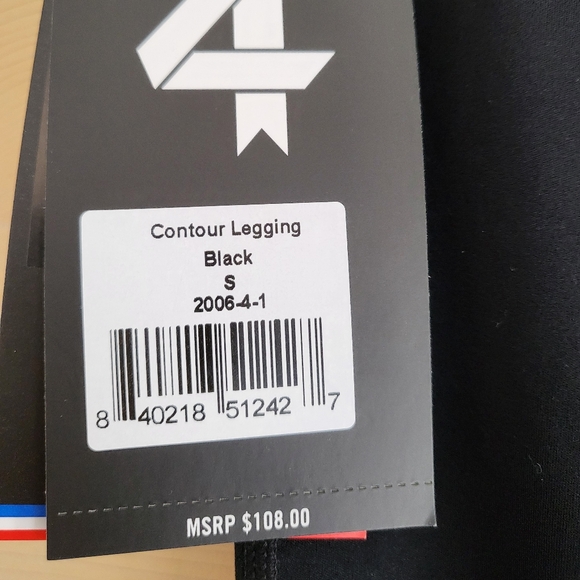NWT FourLaps 3/4 Length Contour Leggings Black size S - Picture 8 of 8